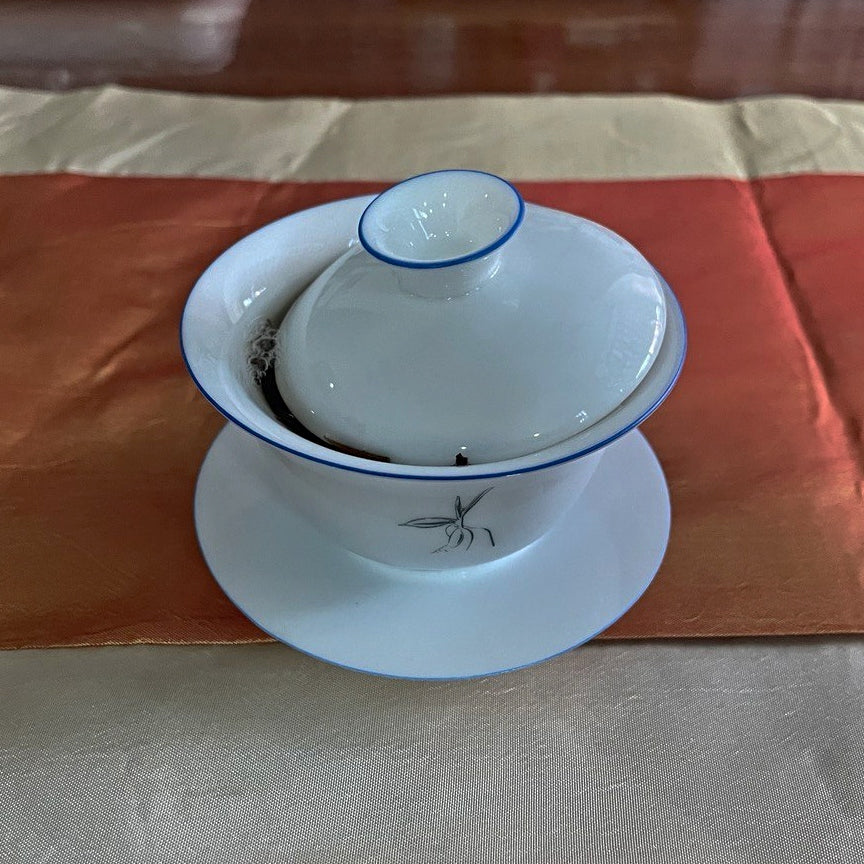 Sipscollection Blue Rim Porcelain Gaiwan