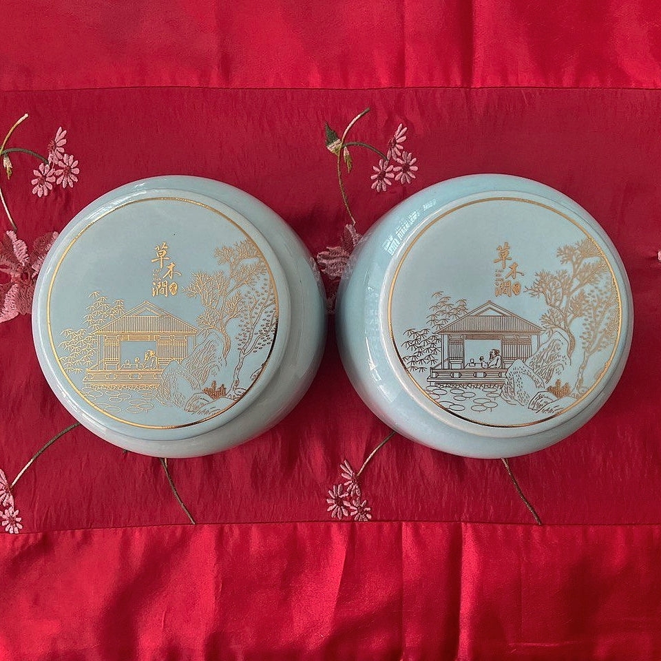 Blue Porcelain Tea Caddy